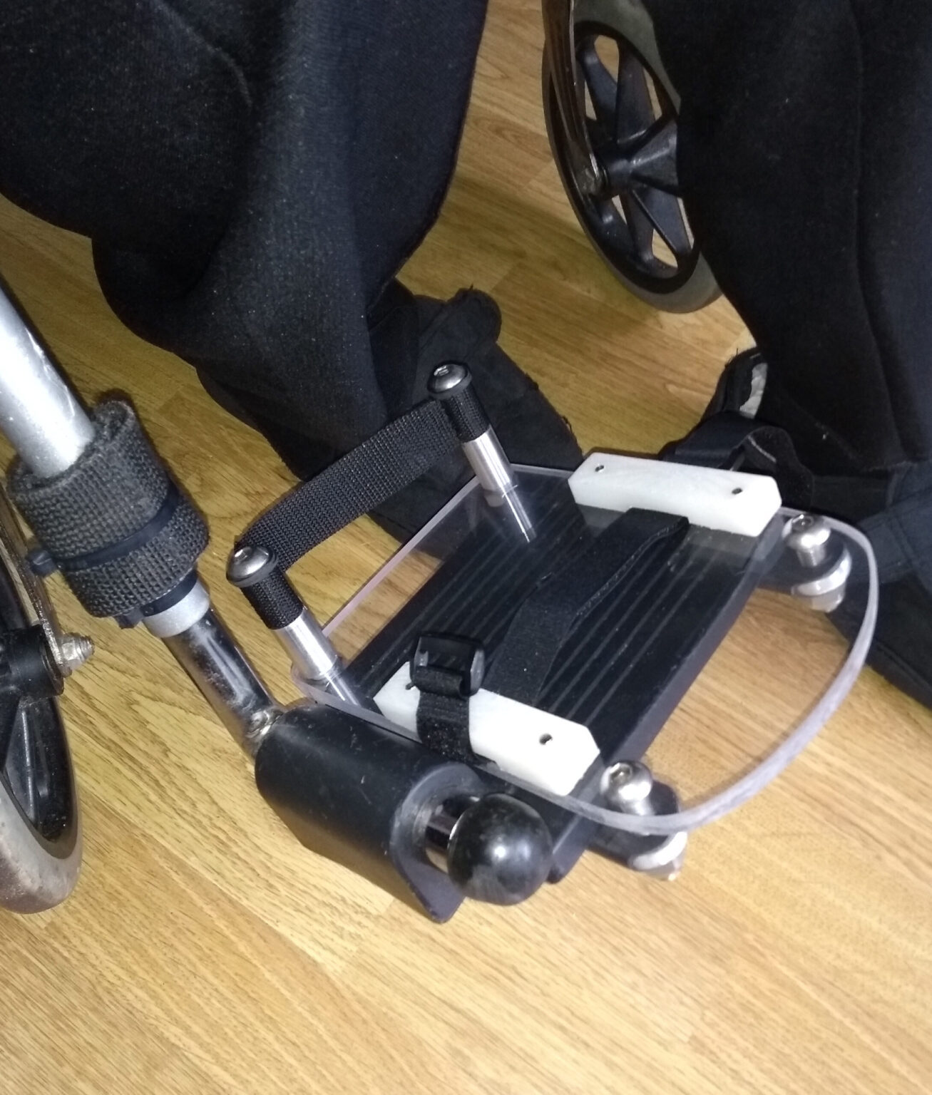 Wheelchair temporary foot plate Remap Custom Made Equipment for