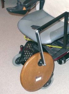 Fold-down table for wheelchair 1