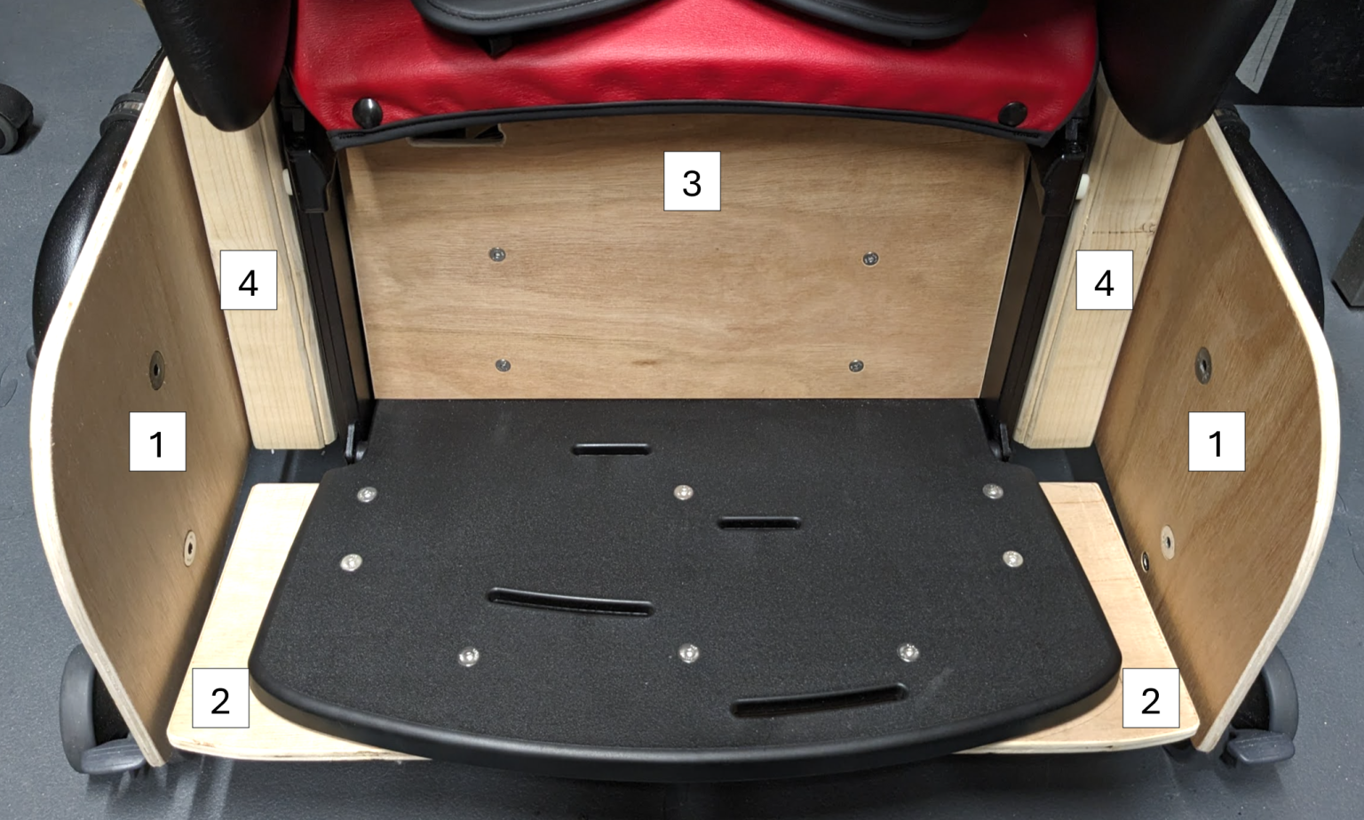 Footplate Shields for Activity Chair REMAP Custom made equipment